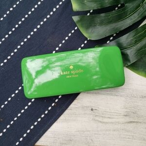 Kate Spade| Sunglasses Case Hard Green Blue Logo